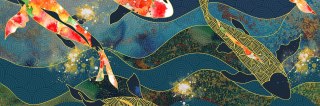 BIANCA CENTRO RED KOI 2 RETT. 30x90 G.1