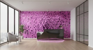 Blacha z efektem wody różowe lustro pink mirror 122x240 cm