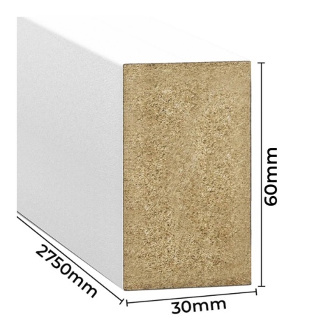 Lamele ścienne - biały mat 3x6x275 cm