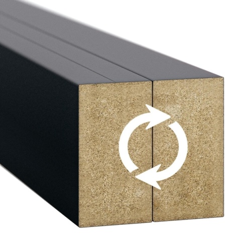 Lamele ścienne - czarny mat 3x6x275 cm