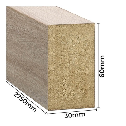 Lamele ścienne - dąb sonoma 3x6x275 cm