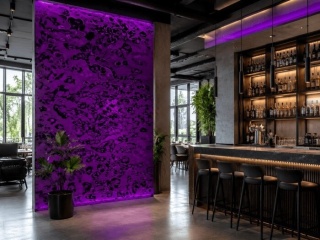 Blacha z efektem wody fioletowe lustro purple mirror 122x240 cm
