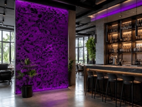 Blacha z efektem wody fioletowe lustro purple mirror 122x240 cm