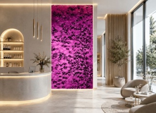 Blacha z efektem wody różowe lustro pink mirror 122x240 cm