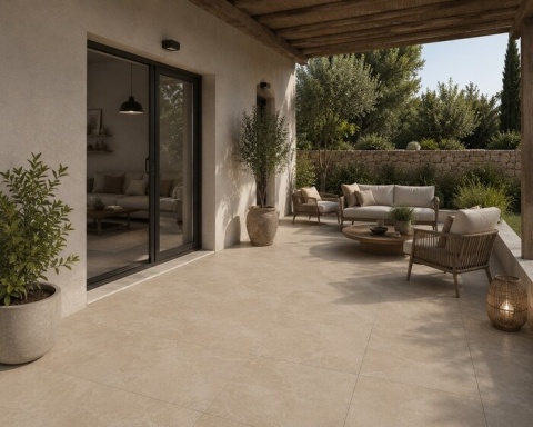 PIZARRA CREAM Rett. 60x60x2 GRES TARASOWY G.1