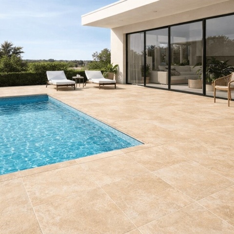 QUARZO CREMA 60X60X2cm GRES TARASOWY G.1