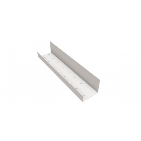 Półka pod prysznic 40 cm stal nierdzewna biała