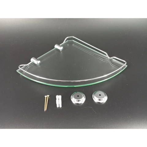 Półka łazienkowa narożna z ramką (6 mm) 070CC