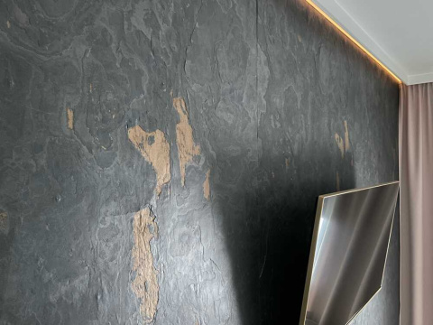 Fornir kamienny Black Slate Gold 244x122x0,2 cm Fornir kamienny Black Slate Gold 244x122x0,2 cm