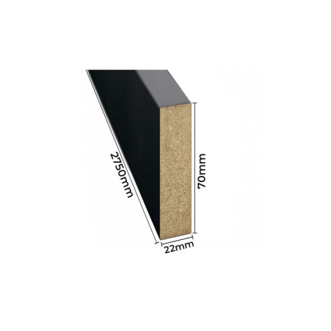 Lamele ścienne - czarny mat 2,2x7x275 cm Lamele ścienne - czarny mat 2,2x7x275 cm