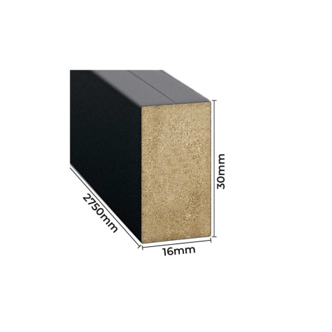 Lamele ścienne - czarny mat 1,6x3x275 cm Lamele ścienne - czarny mat 1,6x3x275 cm