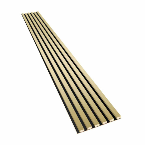 Lamele na płycie HDF - złoty 30x275 cm Lamele na płycie HDF - złoty 30x275 cm