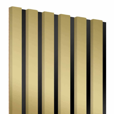 Lamele na płycie HDF - złoty 30x275 cm Lamele na płycie HDF - złoty 30x275 cm